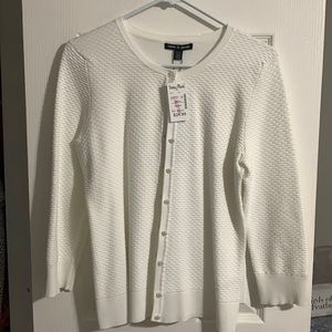 Cable and gauge cardigan